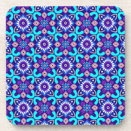 Posavasos Máscaras de patrón geométrico vibrante - Conjunto