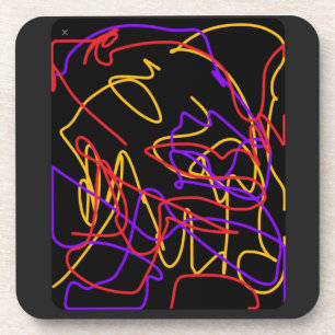 Posavasos Máscaras de plástico duro conjunto Arte abstracto