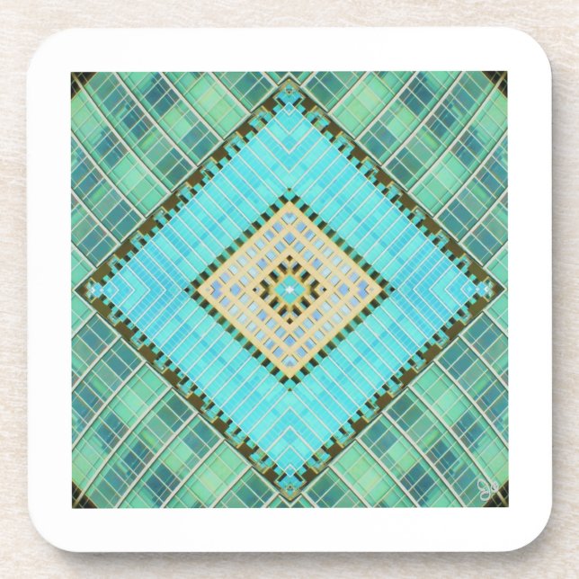 Posavasos Máscaras de plástico duro - conjunto de 6 por imág (Frente)