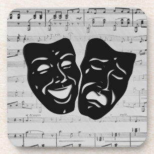 Posavasos Máscaras de teatro y música plateada