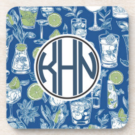 Posavasos Máscaras monogramadas de juguete de cóctel