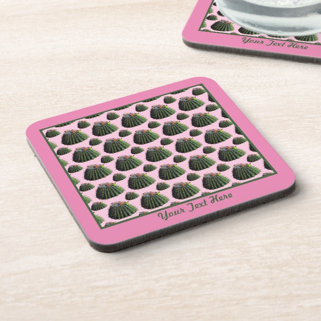 Posavasos Máscaras plásticas Cactus - Opción personalizada (Lado Izquierdo)