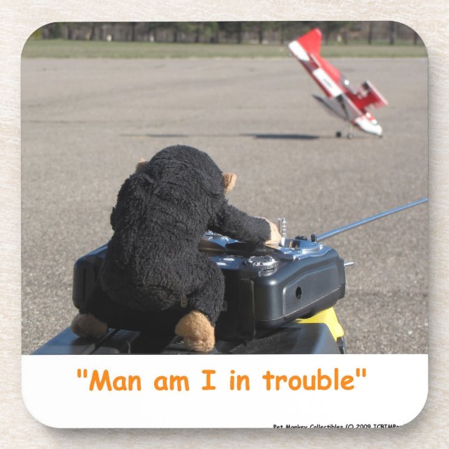 Posavasos Mascota Mono Crackeando Dads RC Planeta Coaster Se (Frente)