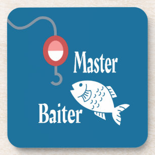 Posavasos Master Baiter Fishing Funny Novedad Chiste de pece