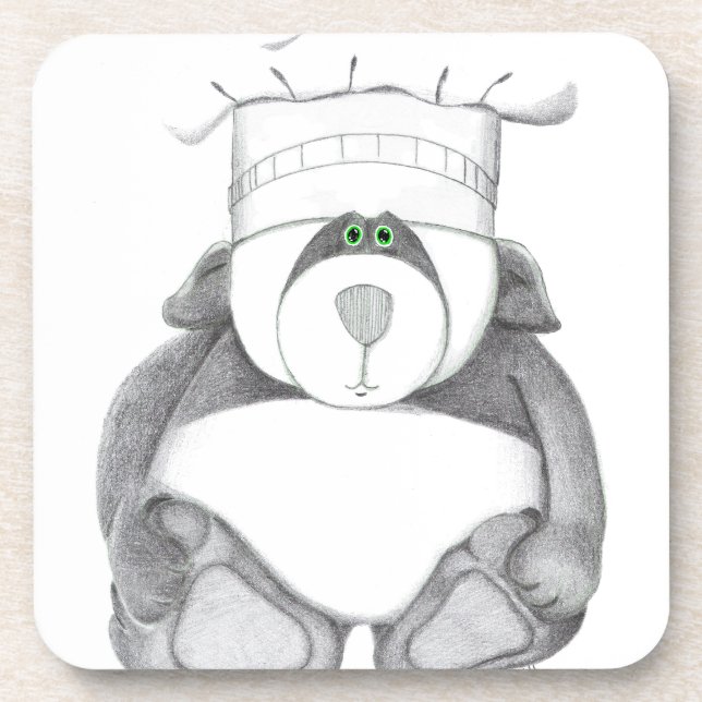 Posavasos Máster con imagen de oso panda (Frente)