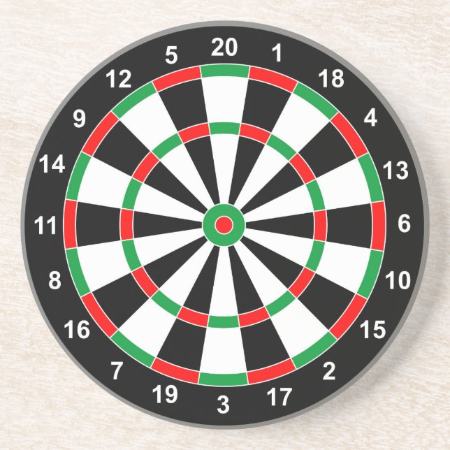 Posavasos Master Darts Board Basic Round Target Juego clásic (Frente)