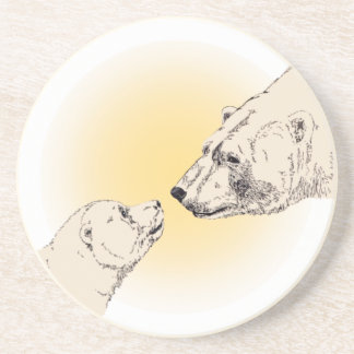 Posavasos Máster de arte de ositos polares de espuma de oso