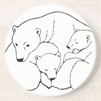 Posavasos Máster de arte de ositos polares de espuma de oso