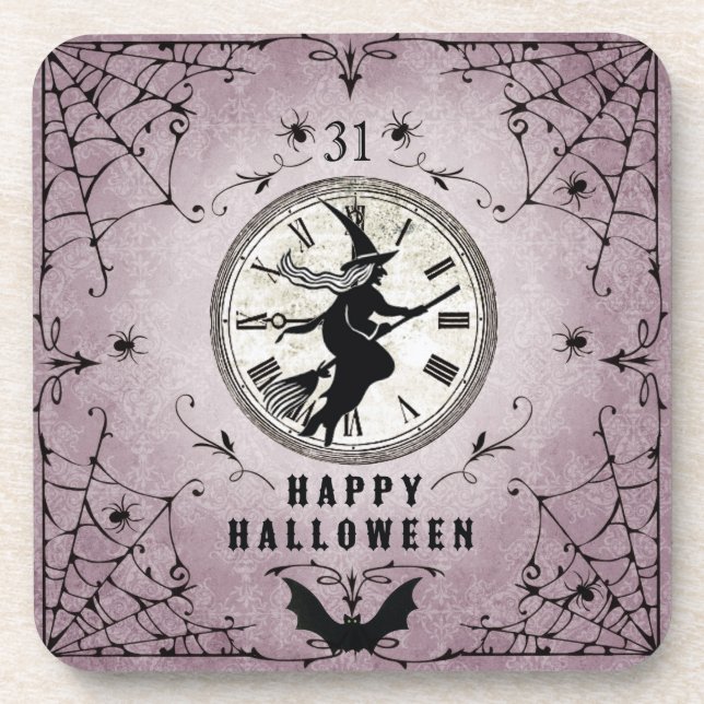 Posavasos Máster de brujas de Halloween de época (Frente)