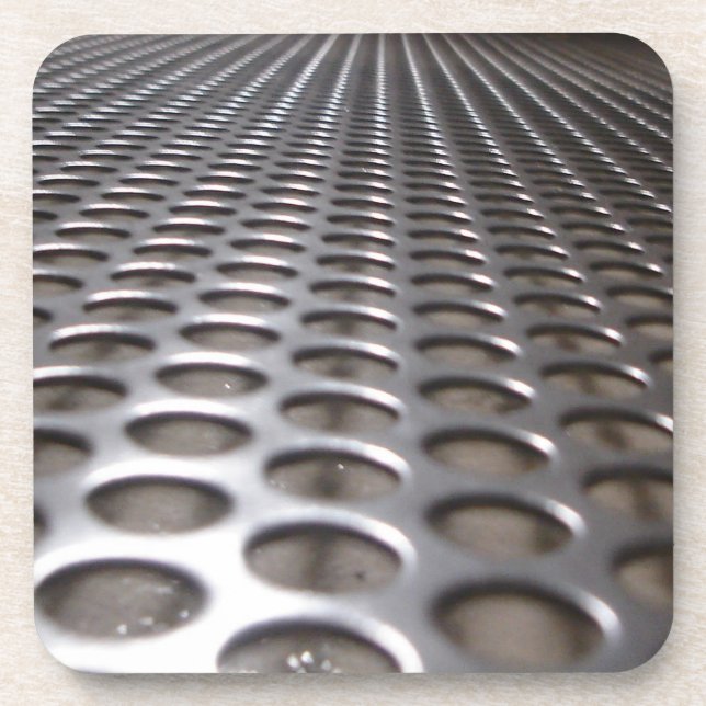 Posavasos Máster de corcho industrial metálico perforado (Frente)