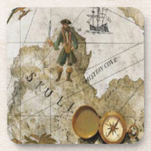 Posavasos Máster de mapas piratas