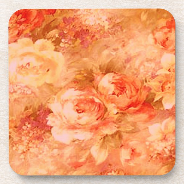 Posavasos Máster de pintura de flores (Frente)