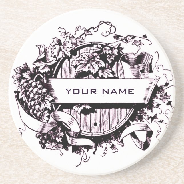 Posavasos Máster de vino personalizado (Frente)