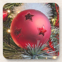 Posavasos Máster de vista de cierre en baudible rojo