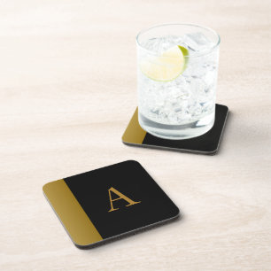 Posavasos Máster monogramado de oro