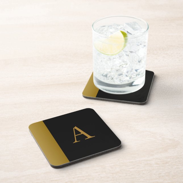 Posavasos Máster monogramado de oro (Lado Derecho)