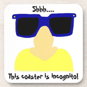 Posavasos Máster para bigote y gafas de incognito - Conjunto