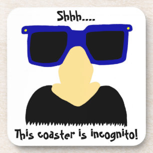 Posavasos Máster para bigote y gafas de incognito - Conjunto