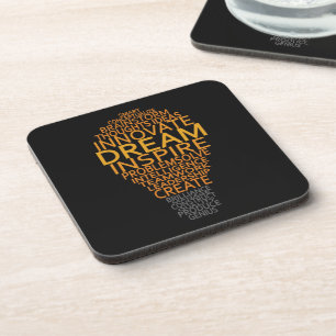 Posavasos Máster personalizado de bombilla inspiradora