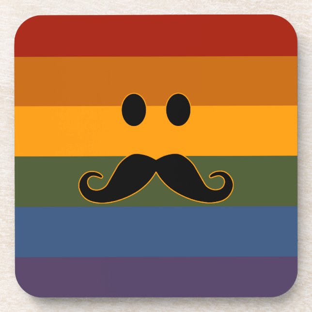Posavasos Máster personalizado del Orgullo de Mustache (Frente)