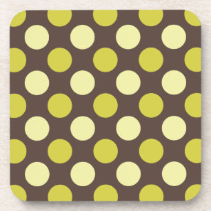 Posavasos Máster "Retro Dots - Chocolate And Lime"