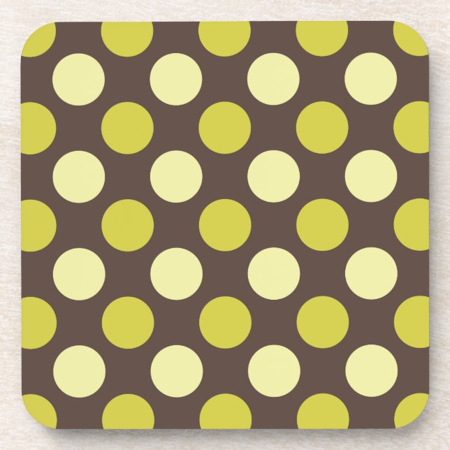 Posavasos Máster "Retro Dots - Chocolate And Lime" (Frente)