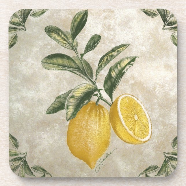 Posavasos Máster Rústico De Lemones Vintage (Frente)