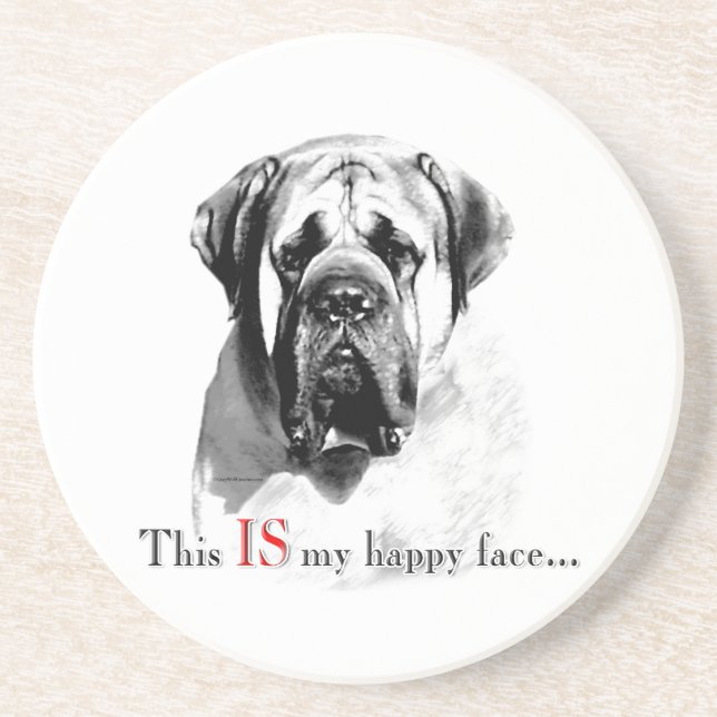 Posavasos Mastiff Happy Face (Frente)