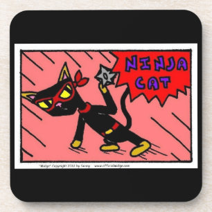 Posavasos Mástiles CAT Mel NINJA - Conjunto de 6