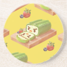 Posavasos Matcha Cake Roll