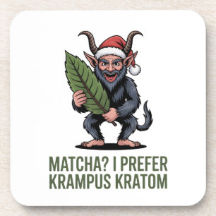 Posavasos ¿Matcha? Prefiero Krampus Kratom Divertida Navidad