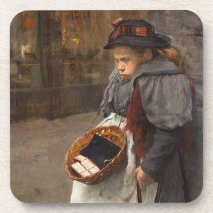 Posavasos Matchstick Chica Pobre Calle Urchin Pobreza Urbana