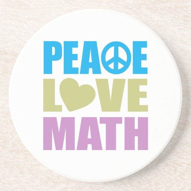 Posavasos Matemáticas del amor de la paz (Frente)