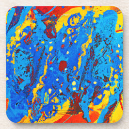 Posavasos Material gráfico de resumen de color intenso