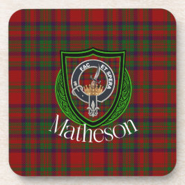 Posavasos Matheson Scottish Clan Tartan & Crest
