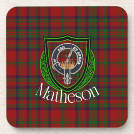 Posavasos Matheson Scottish Clan Tartan & Crest