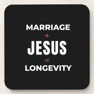 Posavasos Matrimonio + Jesús = Longevidad