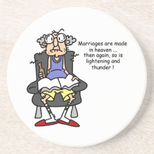Posavasos Matrimonio, relámpago, humor trueno