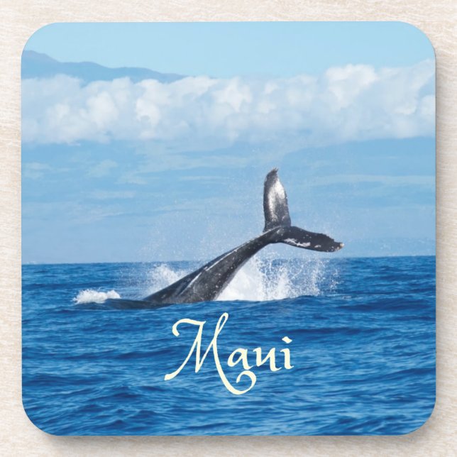 Posavasos Maui Hawaii Ocean Whale Tail (Frente)