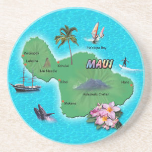 Posavasos Maui Map