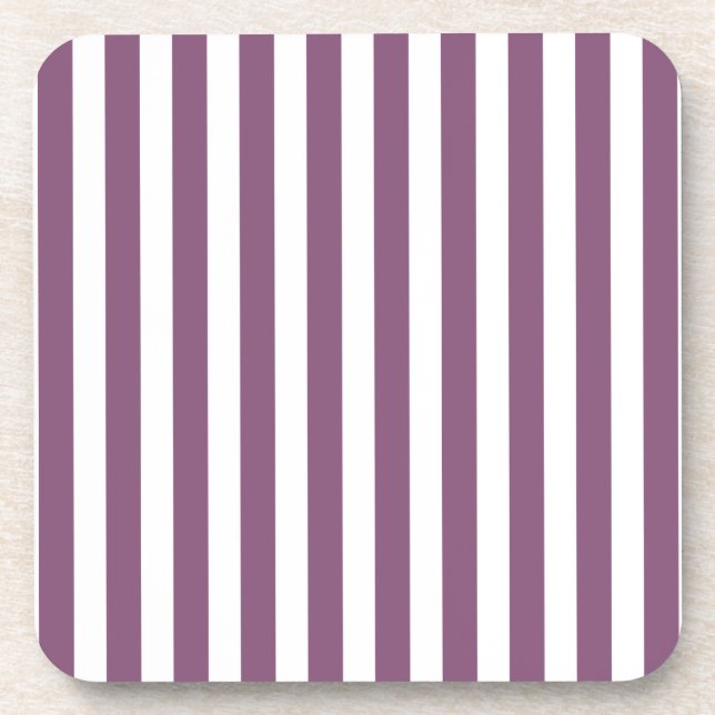Posavasos Mauve and white candy stripes (Frente)
