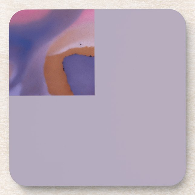 Posavasos “Mauve Mirage Flow”  –  Abstracto Rosa Azul Meloco (Frente)