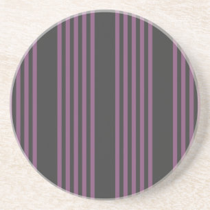 Posavasos Mauve púrpura y carbón vegetal de cinco rayas