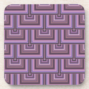 Posavasos Mauve stripes square scales pattern