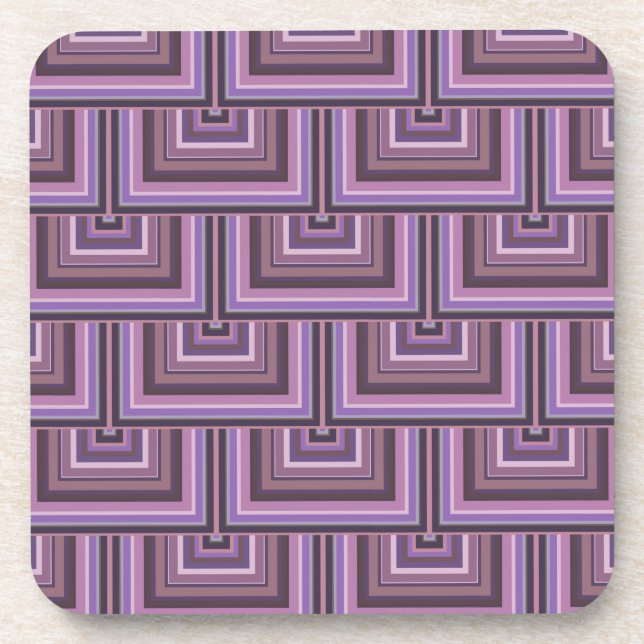 Posavasos Mauve stripes square scales pattern (Frente)