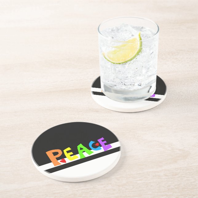 Posavasos MAZIPOODLES Paz Arcoíris (Lado)