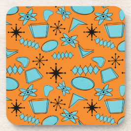 Posavasos MCM Formas atómicas Turquesa en Naranja