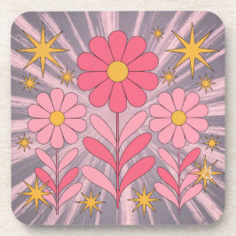 Posavasos MCM Silver Flowers Coaster Set