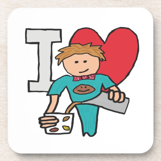 Posavasos Me encanta el café (Frente)