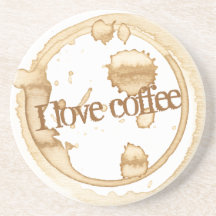 Me encanta el café Grunge con manchas de café